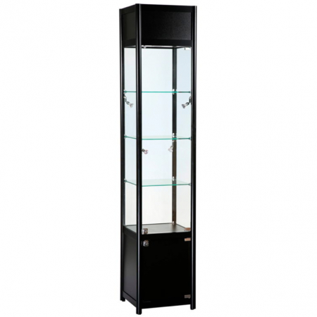 400mm wide Feestanding Cabinet with Storage in Black - FWC-TC-400