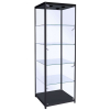 500mm wide glass display cabinet in Black - F-500