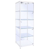 500mm wide glass display cabinet in White - F-500