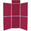 6 panel folding display boards - dark wine