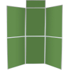 6 panel folding display boards - emerald green
