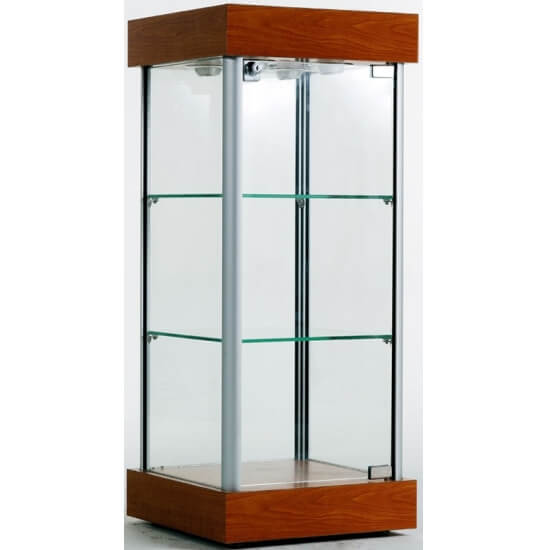 363mm Wide Counter Top Display Cabinet, Lighted Glass Countertop Display Case