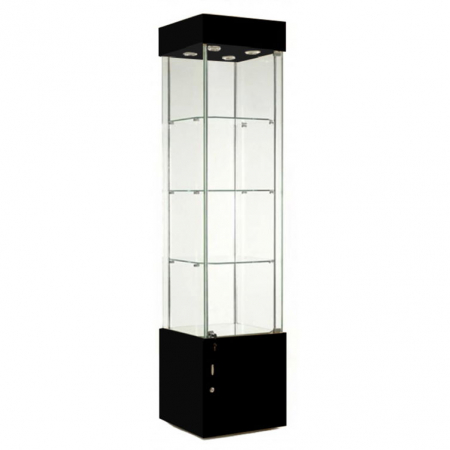 457mm wide Freestanding Display Cabinet in Black - F457NR-WC