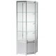Freestanding Corner Glass Display Cabinet in Silver - FWCCO1