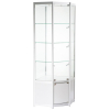 Freestanding Corner Glass Display Cabinet in White - FWCCO1