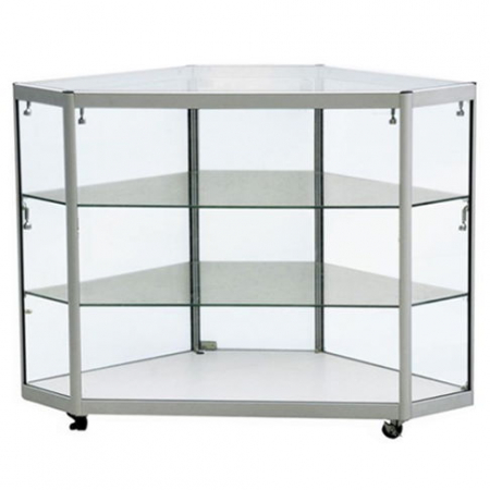 Corner Display Counter in Silver - CCO3