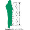 media compact a4 literature display stand footprint