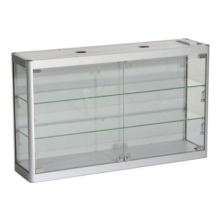 Displaysense White Wall Mounted Display Cabinet with Lighting 600mm