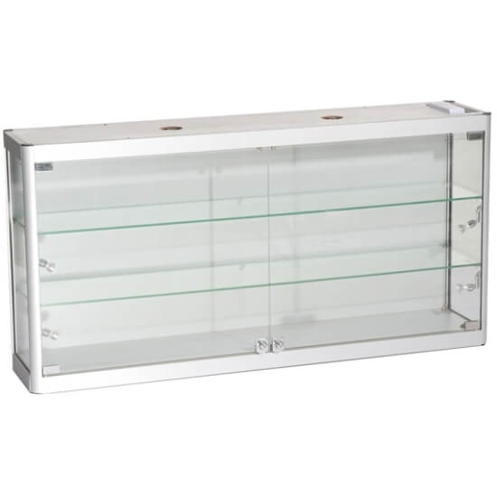 1200mm (w) wall mount glass display cabinet - led - wm12-6-led