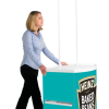 Promotional motion counter with wheels - side view