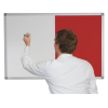 Whiteboard and Pin Board Combination - Cherry