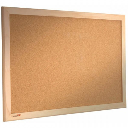 wood frame cork notice board