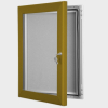 exterior lockable felt notice board - bronze anodised