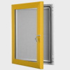 exterior lockable felt notice board - gold anodised