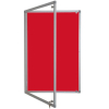 lockable felt notice board - cherry