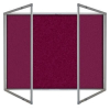 Lockable felt notice board - Double door
