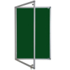 lockable felt notice board - green