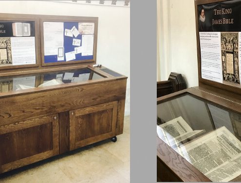 Custom display cabinet with notice boards – Great St. Mary’s University Church