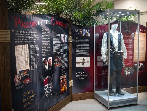 Custom mannequin display case – Shiver Me Timbers Exhibition. Photo courtesy of Sheridan Design
