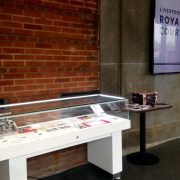 counter display case hire - ljmu exhibition