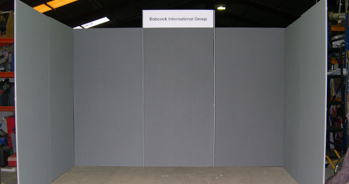 large display panel hire to create a booth