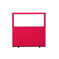 1500 x 1500 glazed woolmix office screen - Red