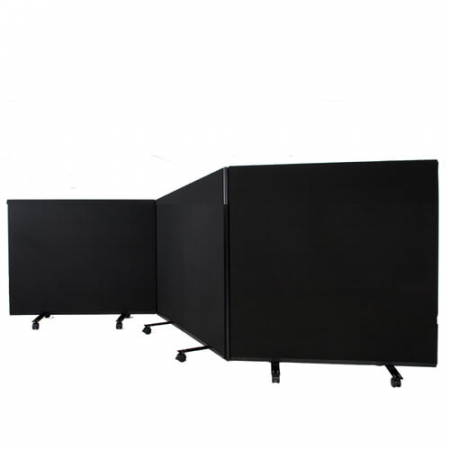 3 panel mobile office screens - 1200mm high
