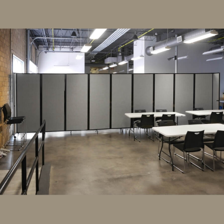 9 panel 360 acoustic room dividers - Cloud Grey
