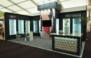 7.5m x 4m exhibition stand at Decorex
