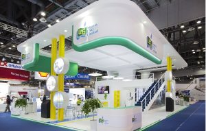 16m x 9m exhibition stand at Gastech