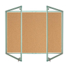 Lockable cork notice board - Double door