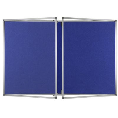 Lockable Polycolour notice board double door - Oxford Blue, sundeala noticeboard alternative