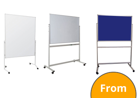 Mobile notice boards and whiteboards