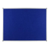 Polycolour notice board with aluminium frame - Oxford Blue, sundeala noticeboard alternative