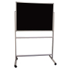 Portable felt notice board - Black