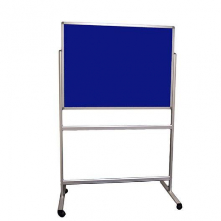 Portable felt notice board - Oxford Blue