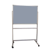 Portable felt notice board - Silver