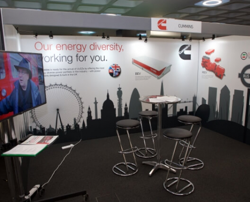 Shell scheme booth with graphics - 3