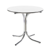 TB59 Round bistro table hire - White