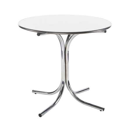 TB59 Round bistro table hire - White