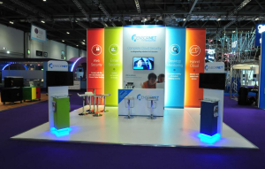8m x 8m exhibition stand at BETT
