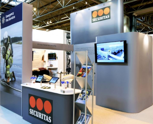 4m x 4m exhibition stand<br>The Emergency Services Show 4m x 4m exhibition stand at The Emergency Services Show