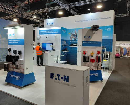 Offshore Europe custom exhibition stand - Eaton