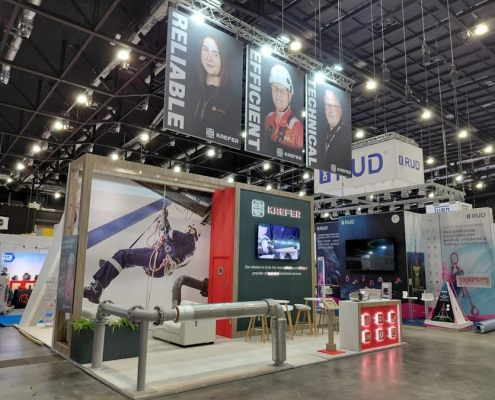 Offshore Europe custom exhibition stand - Kaefer