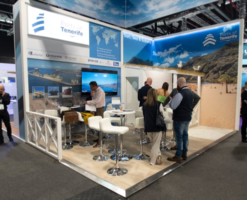 Offshore Europe custom exhibition stand - Ports of Tenerife