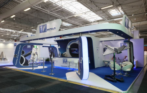 9m x 9m exhibition stand at Paris Air Show