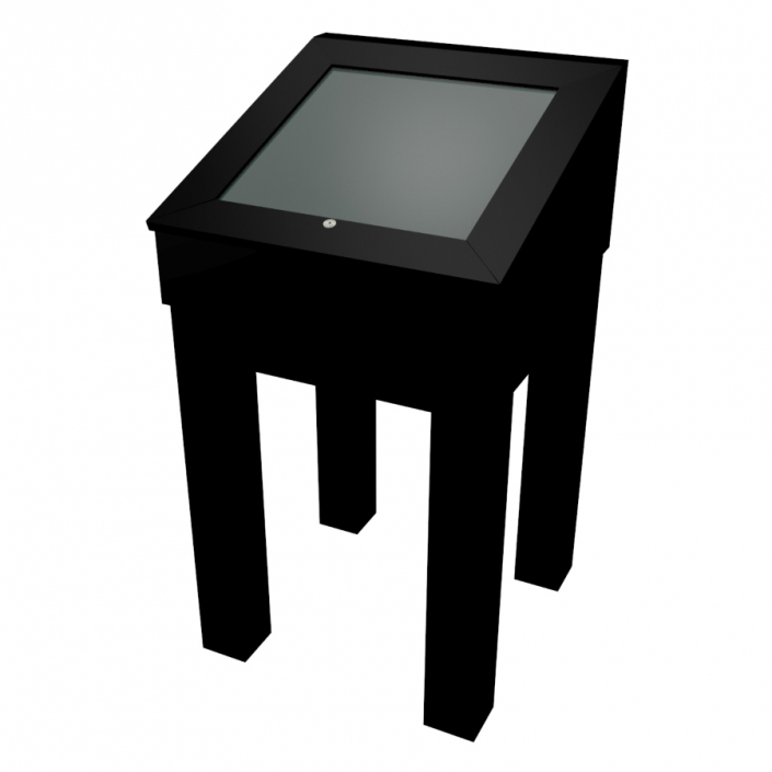 1. Black Laminate Wooden Glass Display Case - Design 1