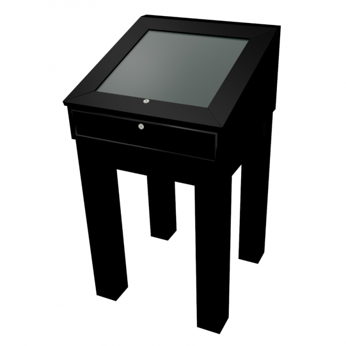 3. Black Laminate Wooden Glass Display Case - Design 3