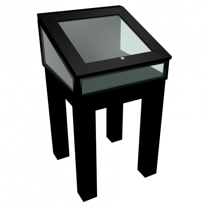 5. Black Laminate Wooden Glass Display Case - Design 5