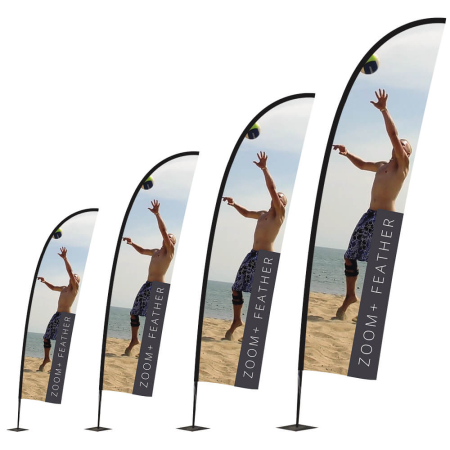 Zoom+ Feather Flag Pole Banner including Printed Graphics